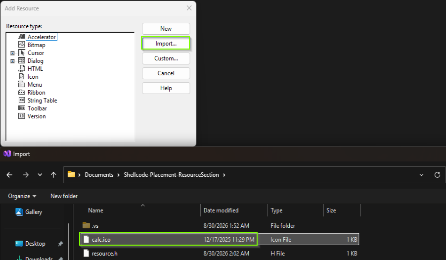 Add Calc.bin to Resource